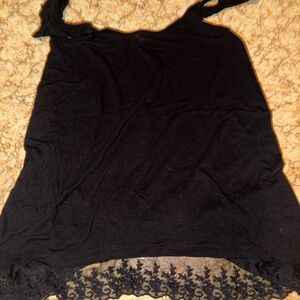 Candies Black Lace Going Out Party Tank Top Medium